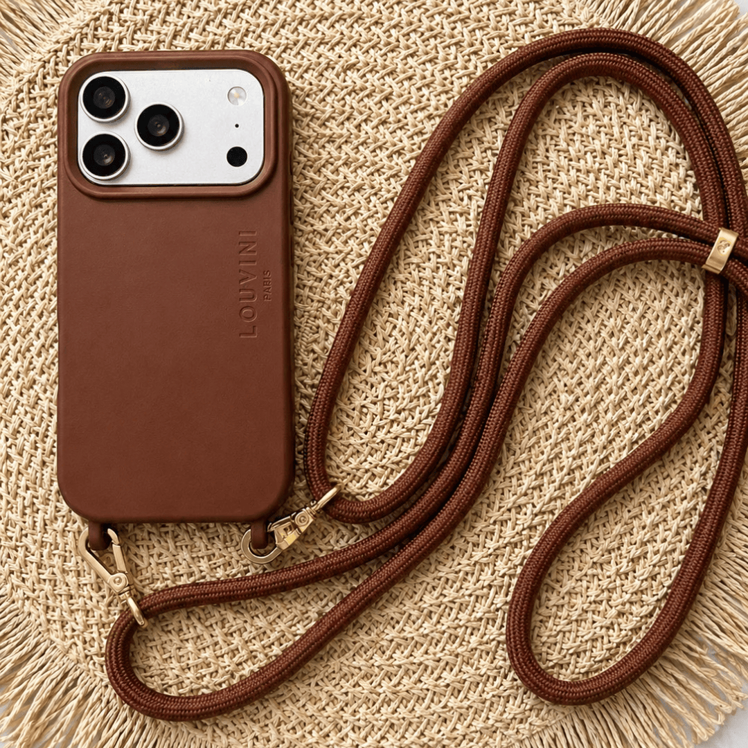 Coque iPhone MagSafe avec anneaux MILO - Marron
