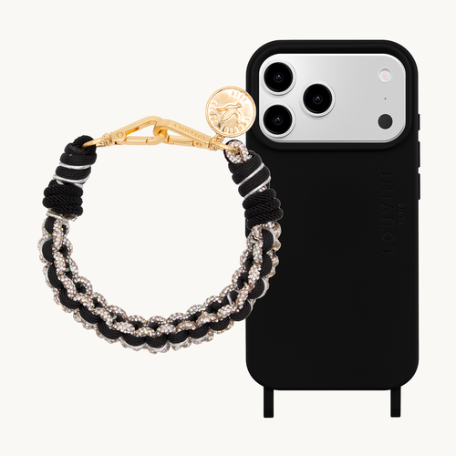 Coque iPhone MagSafe MILO Noir & Bracelet PETIT CLEO Noir