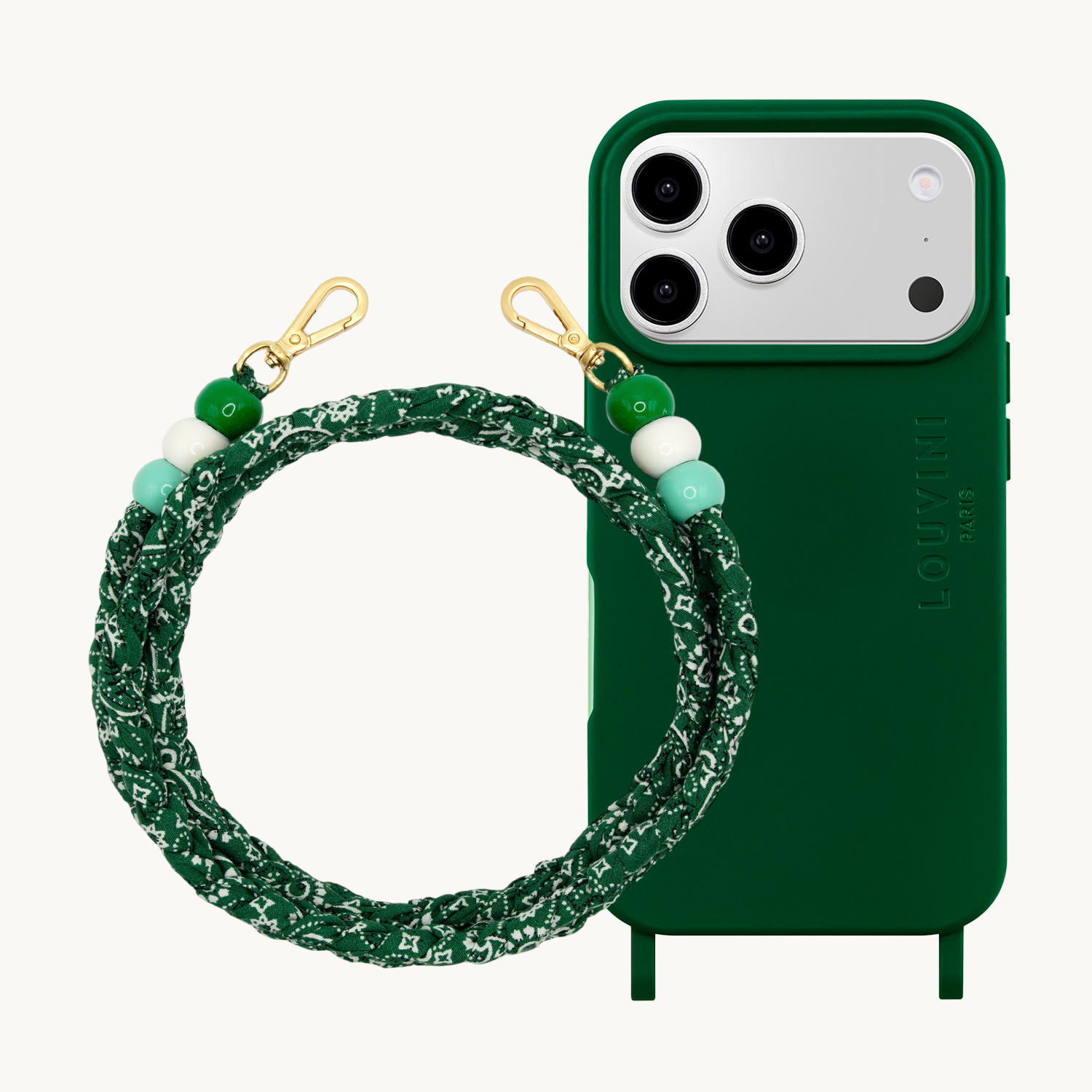 Coque iPhone MagSafe MILO Olive & Cordon ARIZONA Vert