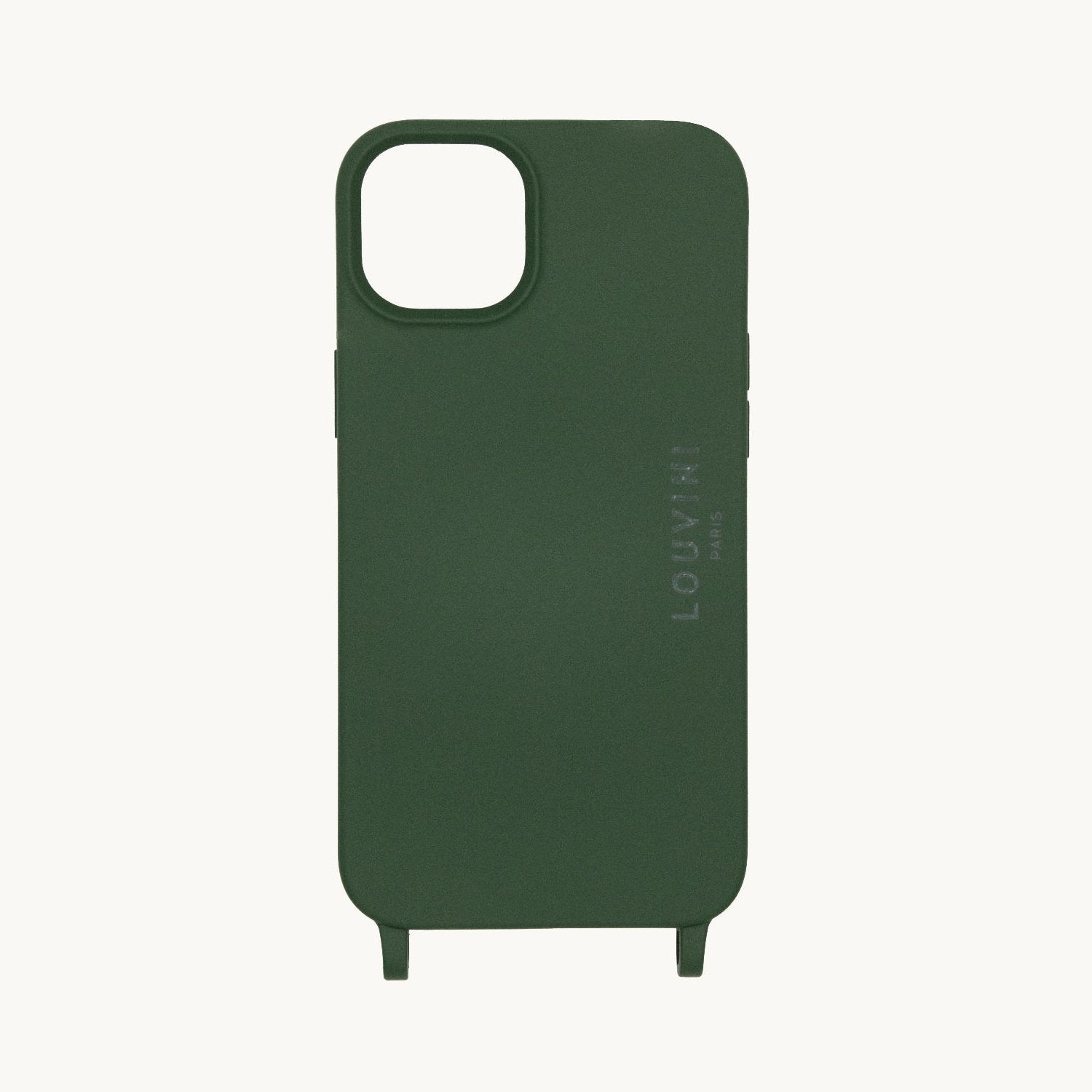 Coque iPhone MagSafe avec anneaux vert olive