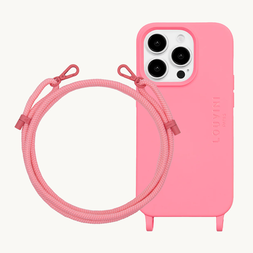 Coque iPhone MILO MagSafe Rose & cordon SAM Rose