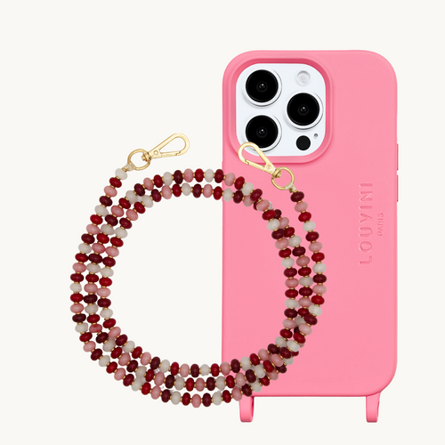 Coque MILO Rose & Bandoulière ELISE Rouge