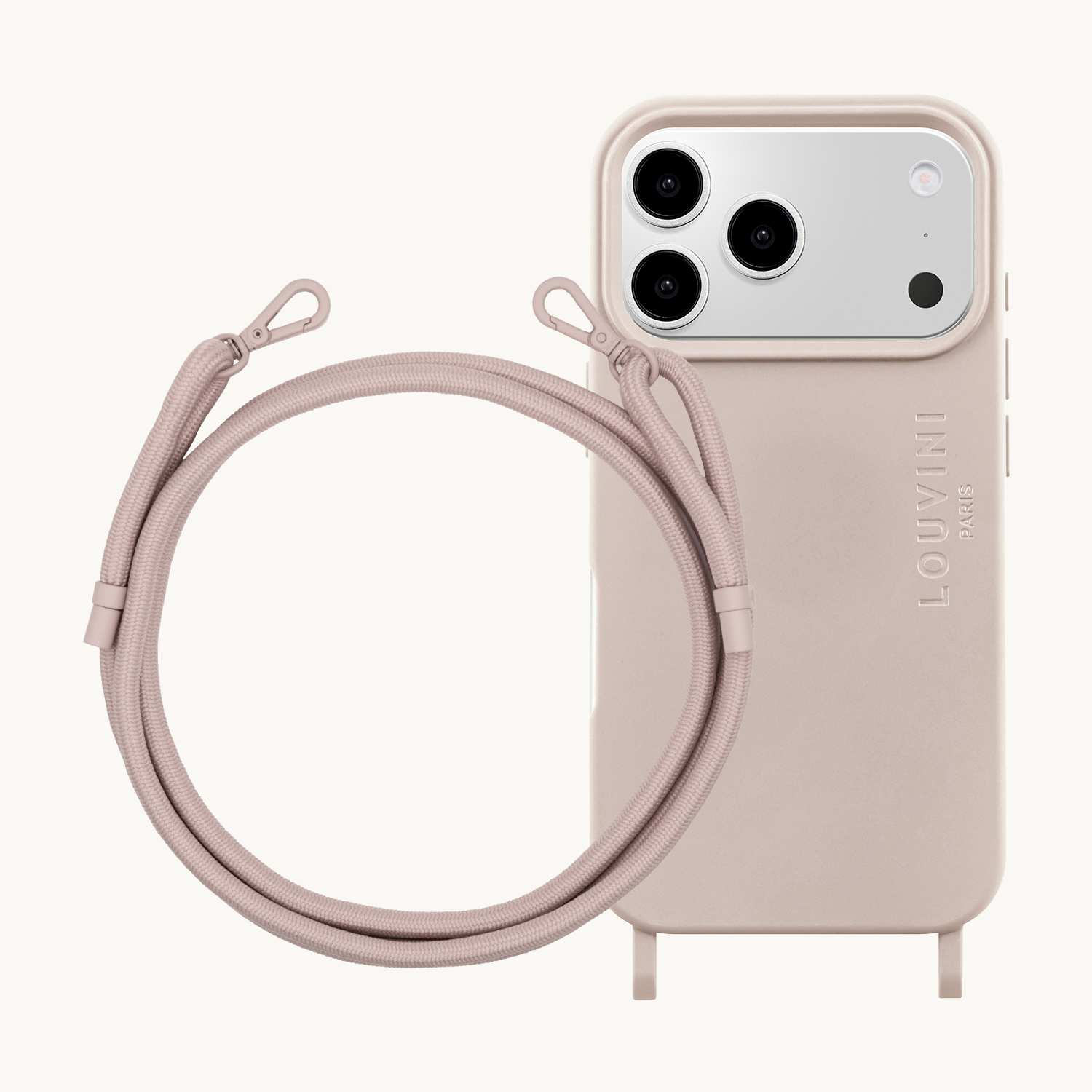 Coque iPhone MagSafe MILO Taupe & Cordon SAM Taupe
