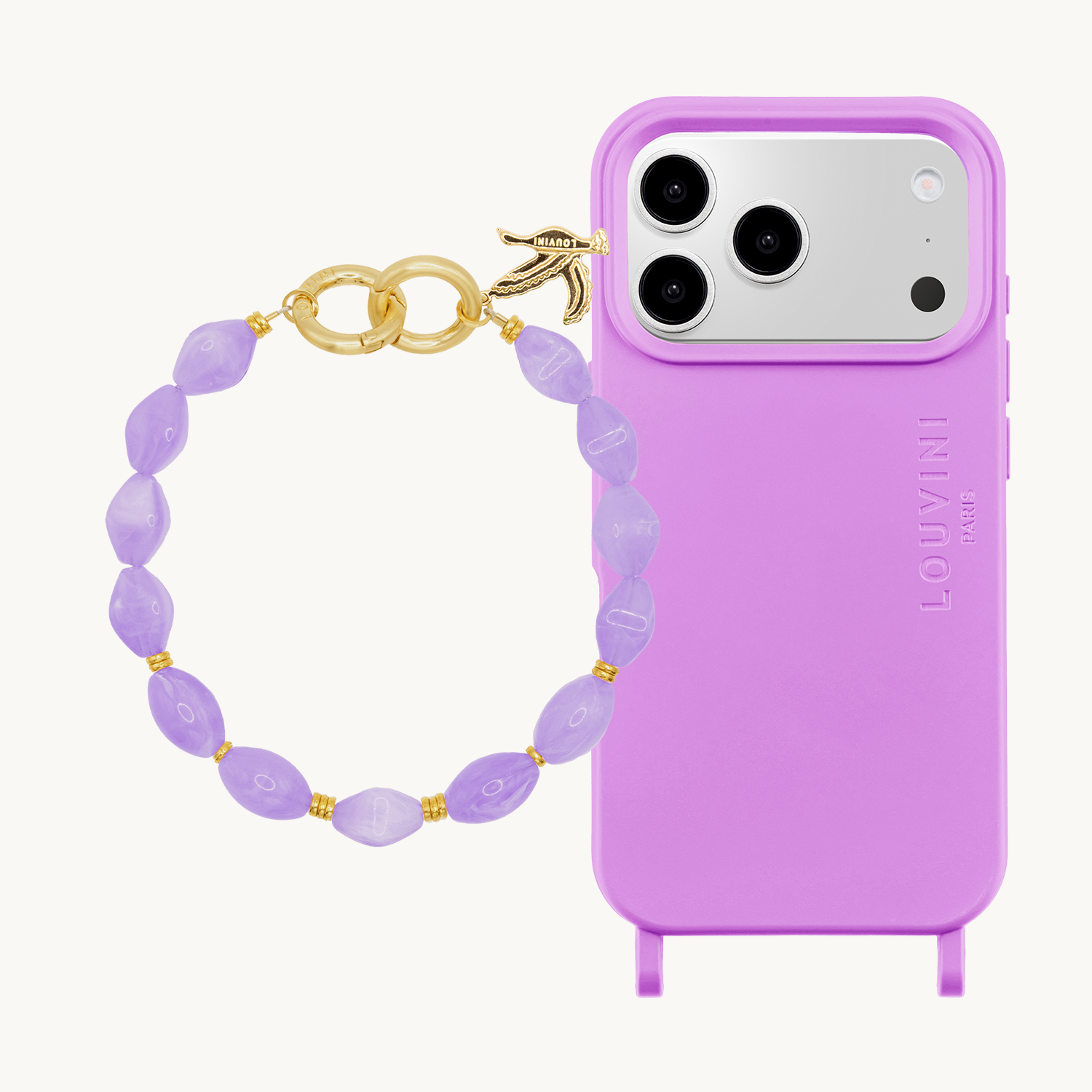 Coque iPhone MagSafe MILO Violet & Bracelet PETIT RITA Violet