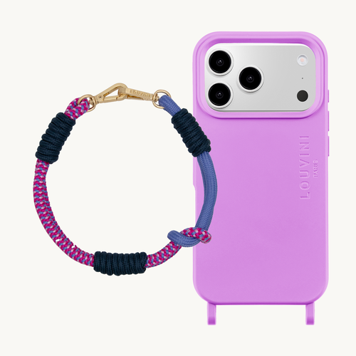 Coque iPhone MagSafe MILO Violet & Bracelet PETIT TESSA Fuchsia Violet