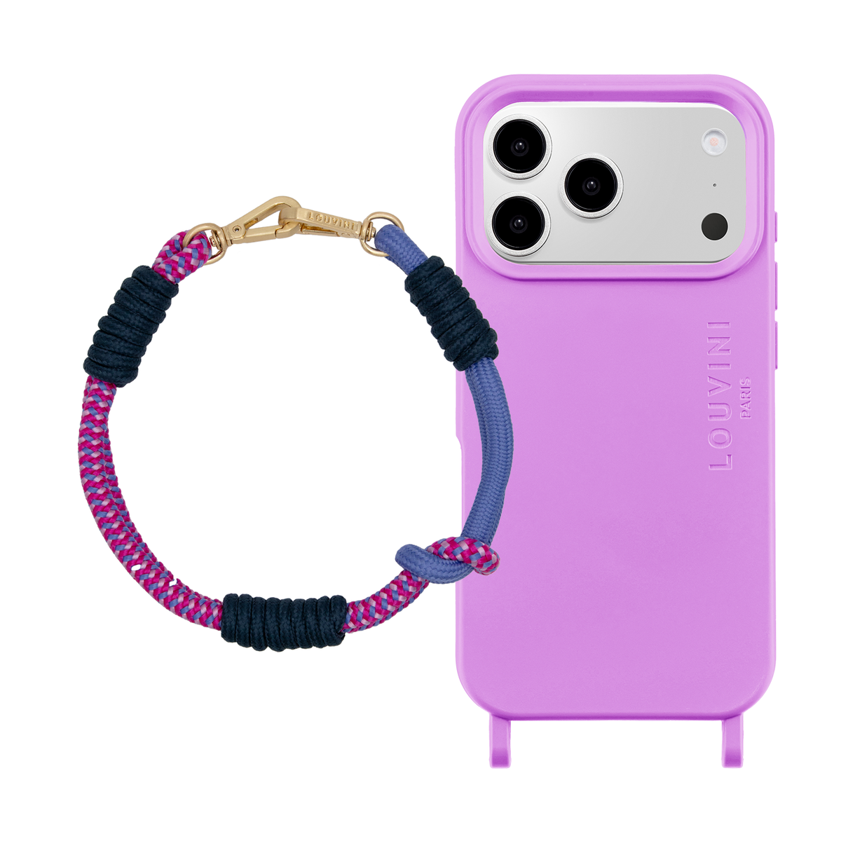 Coque iPhone MagSafe MILO Violet & Bracelet PETIT TESSA Fuchsia Violet
