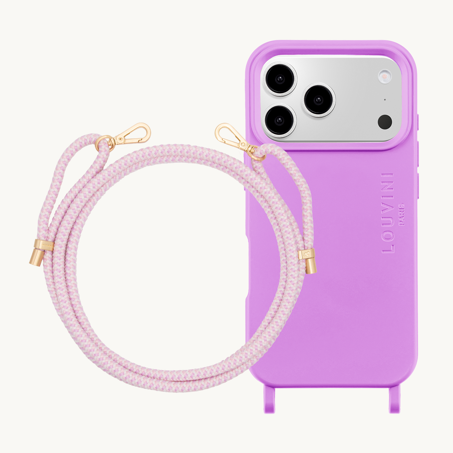 Coque iPhone MagSafe MILO Violet & Cordon TESSA Violet-Rose