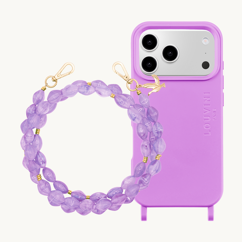 Coque iPhone MagSafe MILO Violet & Chaîne RITA - Violet