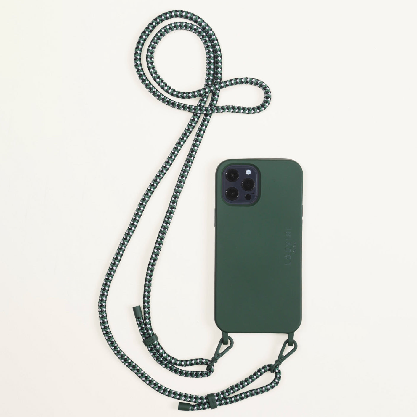 cordon de telephone bandouliere vert noir et coque verte