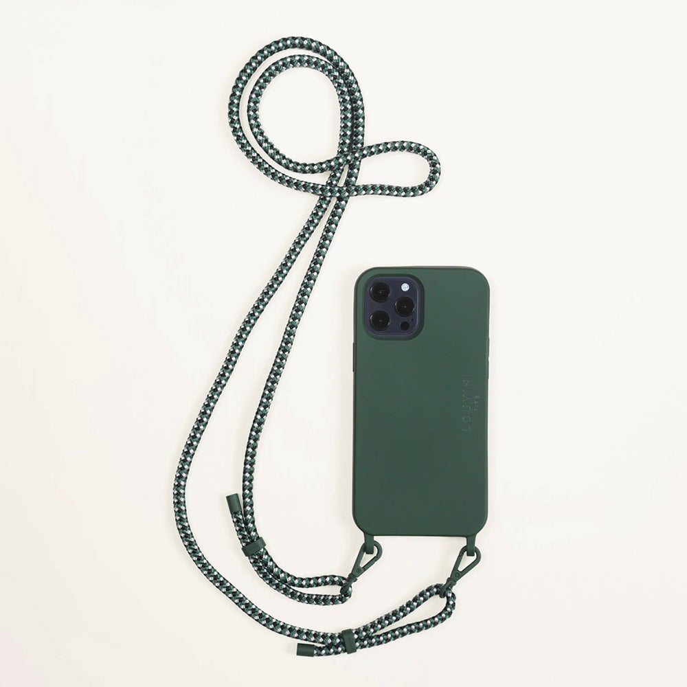 Coque Milo iPhone Olive & cordon Sam Vert-Noir