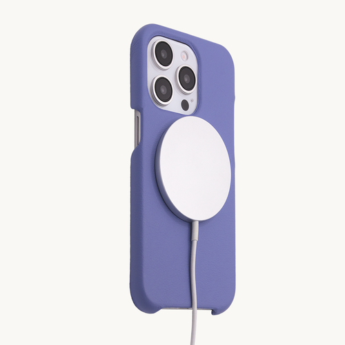 Coque iPhone MagSafe cuir MAX - Violet