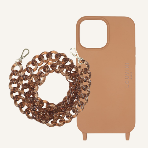 Coque Milo iPhone Cannelle & chaîne Zoé Ambre