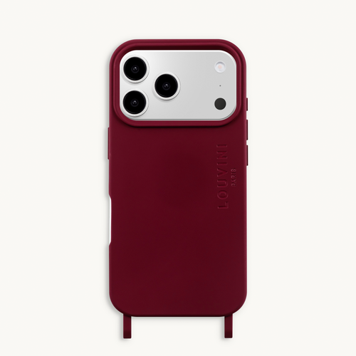 Coque iPhone MagSafe avec anneaux MILO - Bordeaux