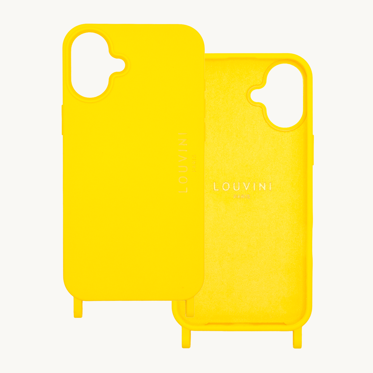 Coque iPhone avec anneaux MILO - Jaune