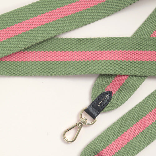Sangle de telephone kaki et rose