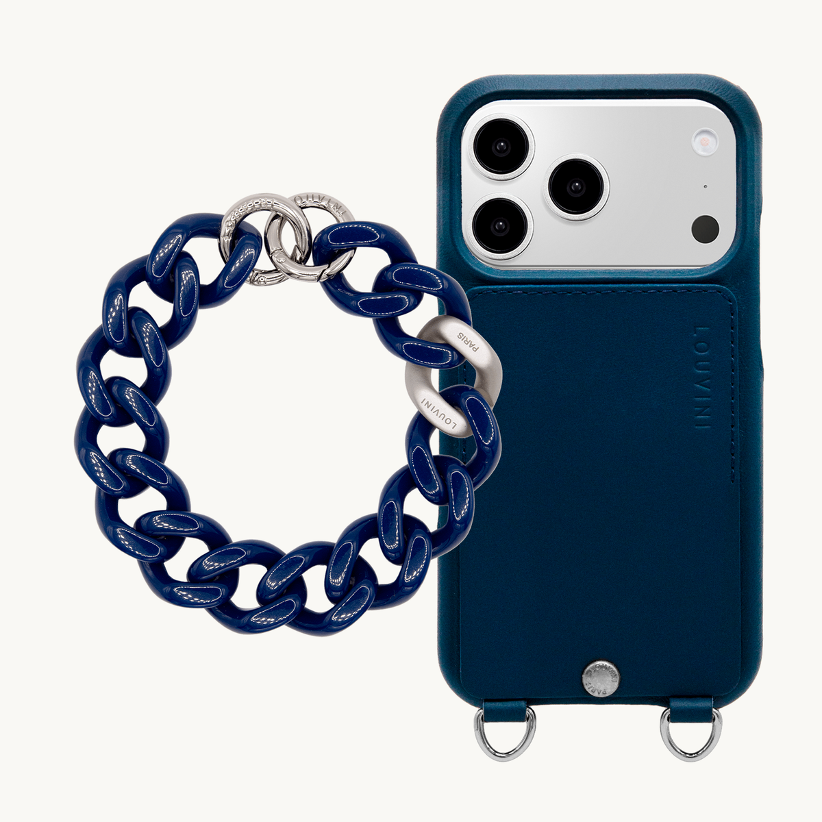 Coque iPhone OSCAR Argenté Marine & Bracelet PETIT ZOE Argenté Marine