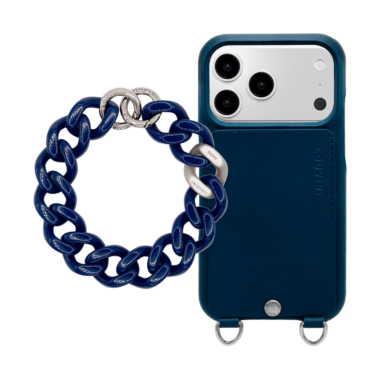 Coque iPhone OSCAR Argenté Marine & Bracelet PETIT ZOE Argenté Marine