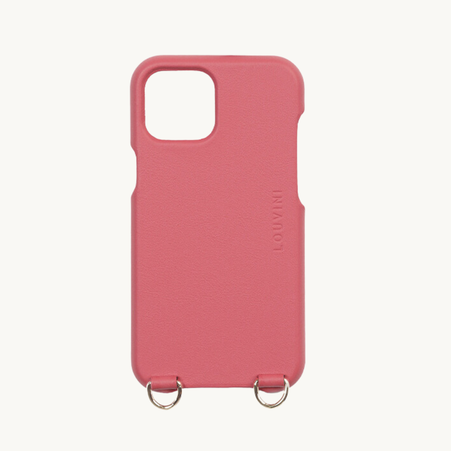 coque iphone en cuir blush personnalisable avec anneaux