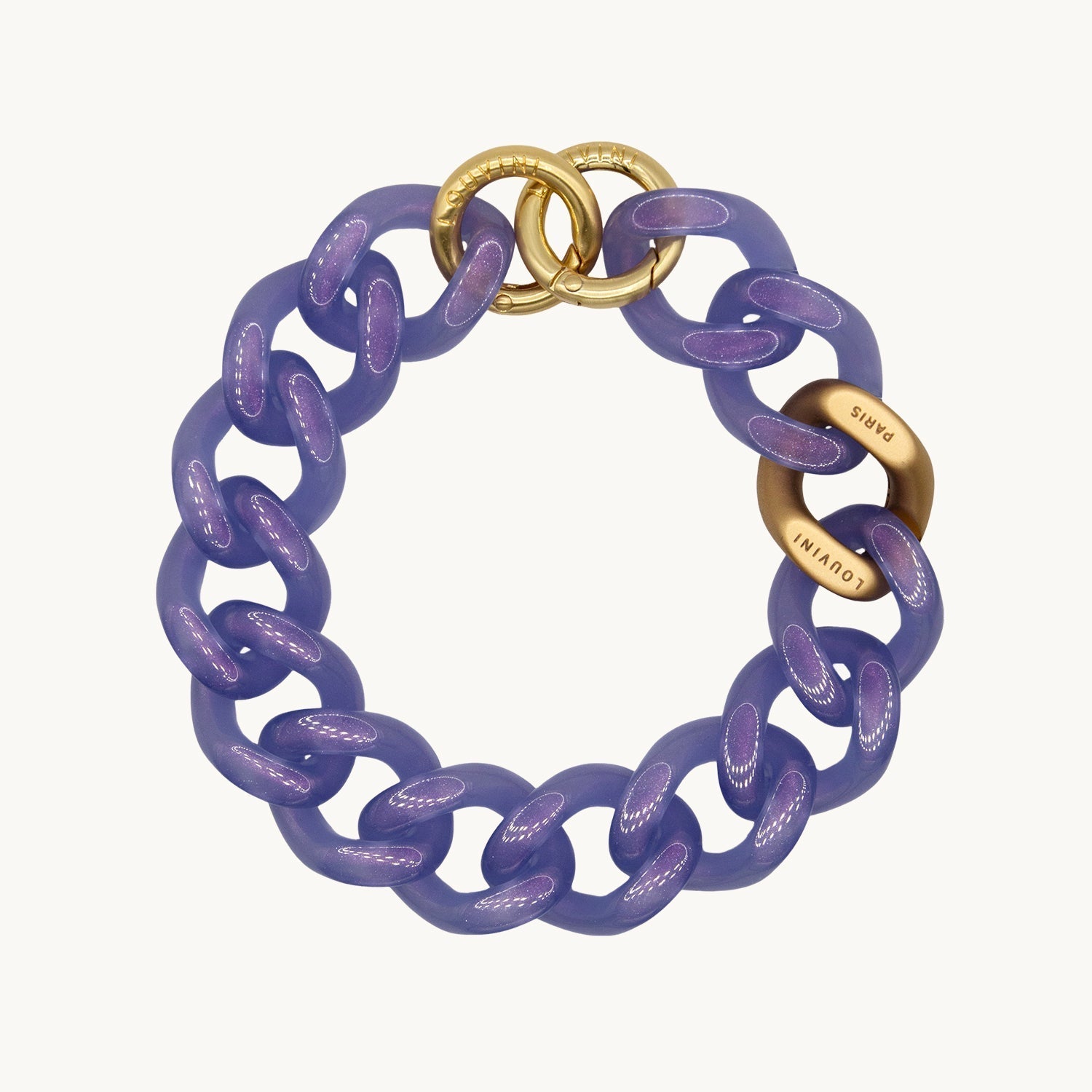 bracelet telephone chaine violet