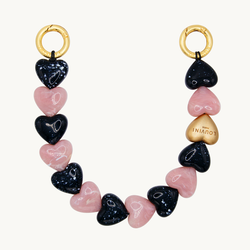 Bracelet PETIT CUORE - Noir-Rose