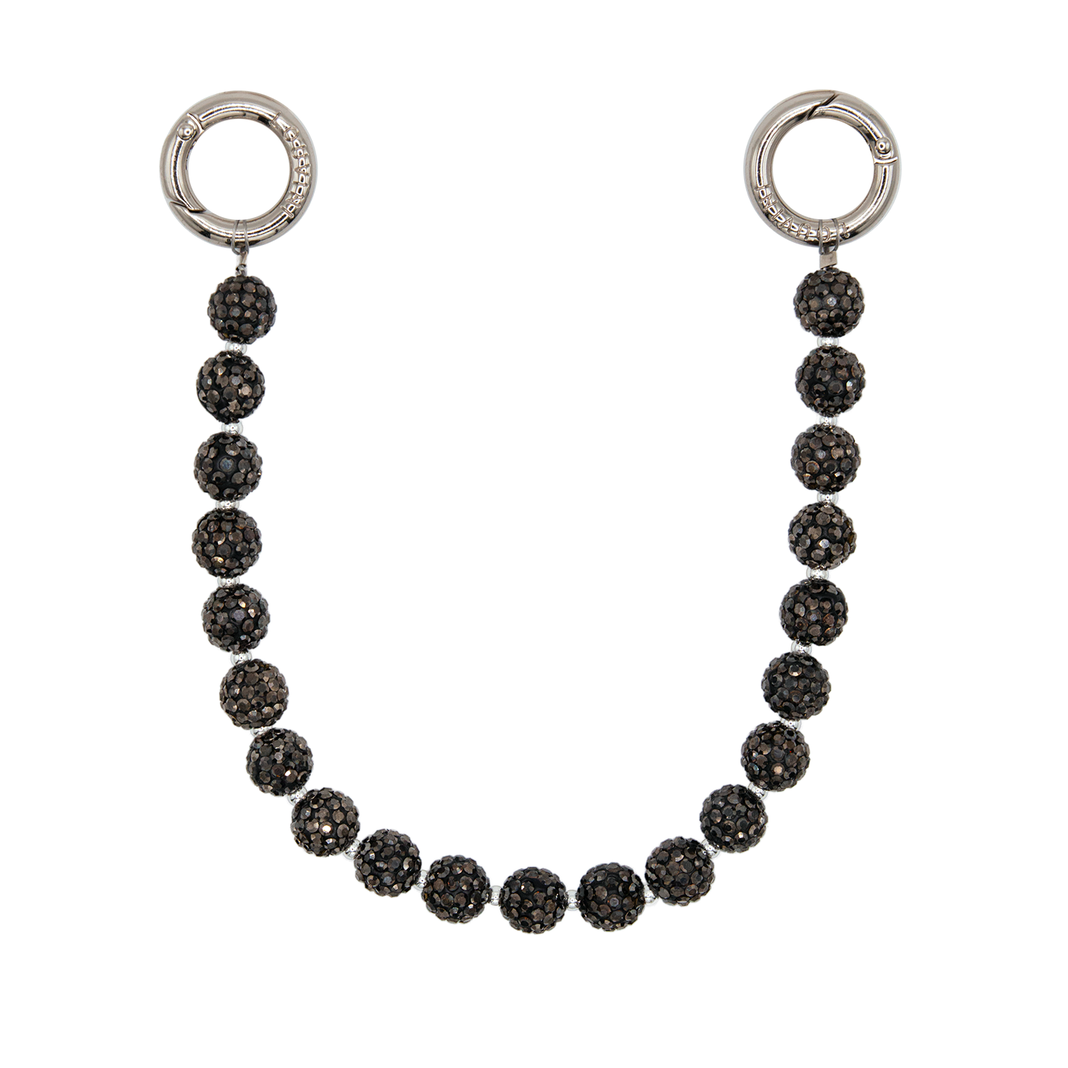 Bracelet de telephone a strass argente