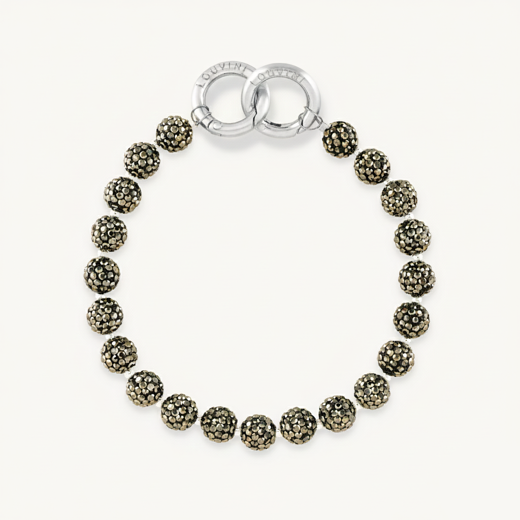 Bracelet PETIT DAISY Argenté - Anthracite
