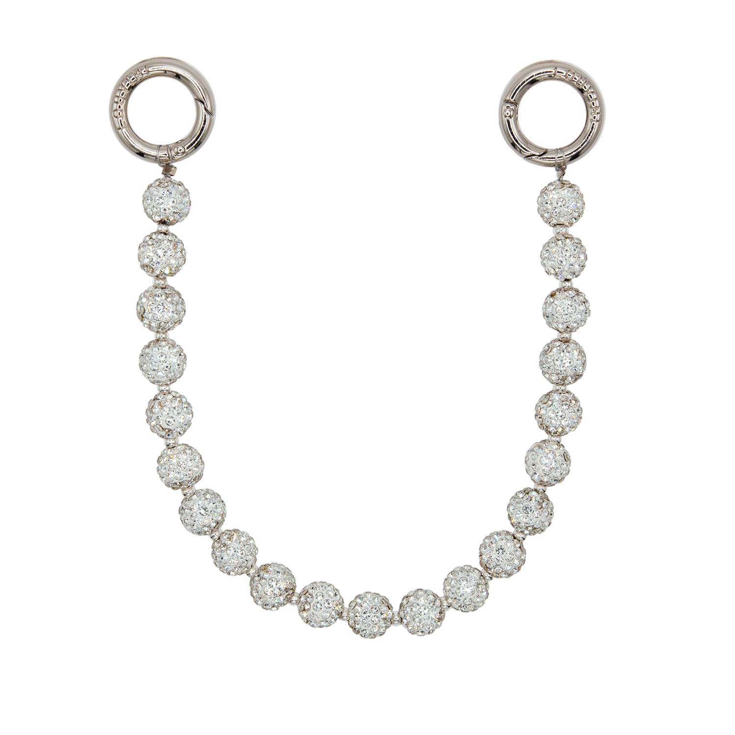 Bracelet de telephone a strass argente