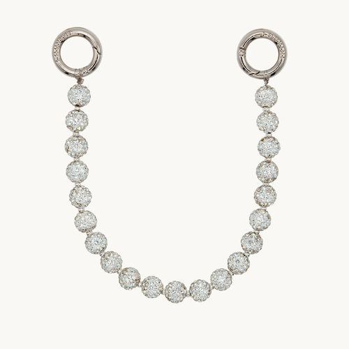 Bracelet de telephone a strass argente