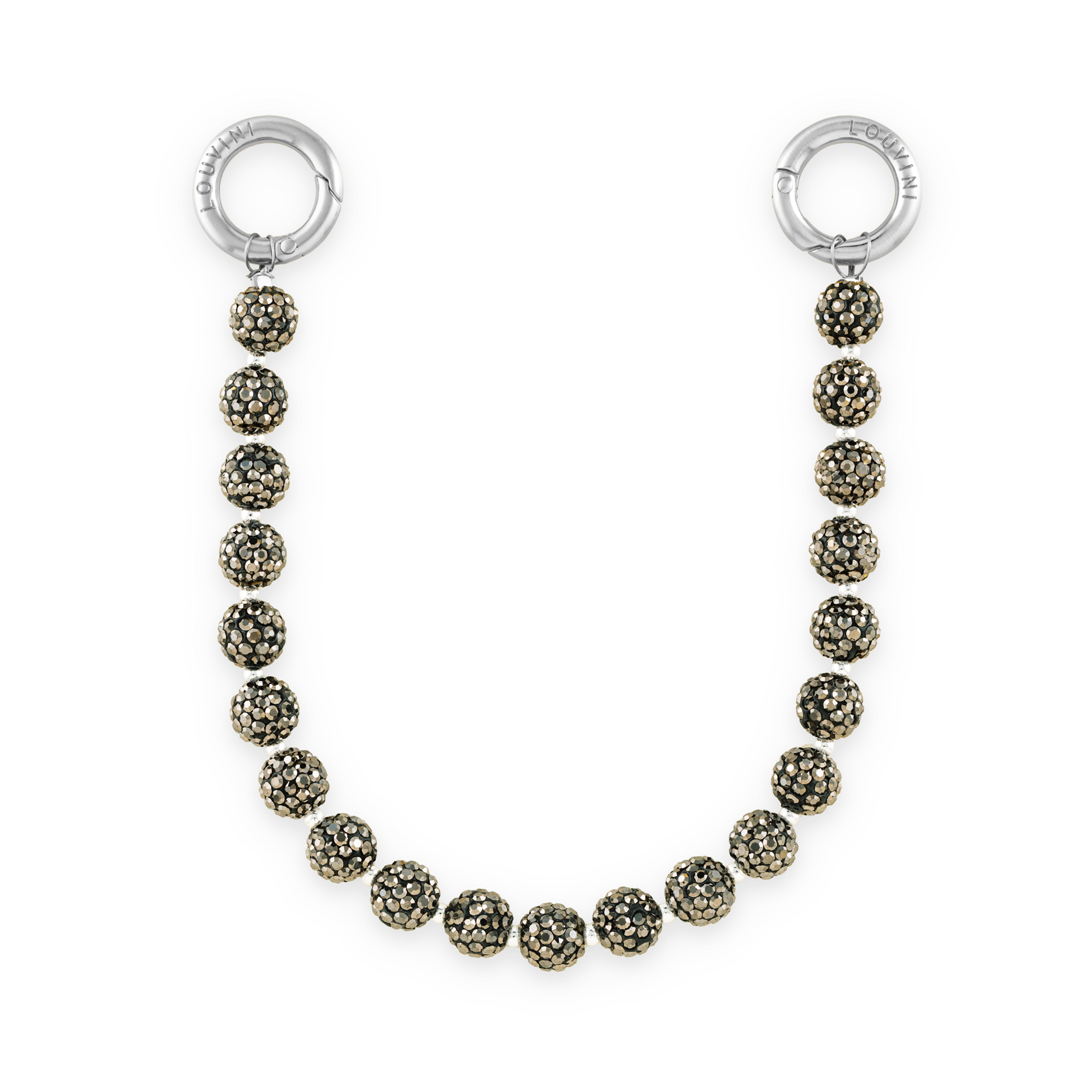 Bracelet de telephone a strass argente