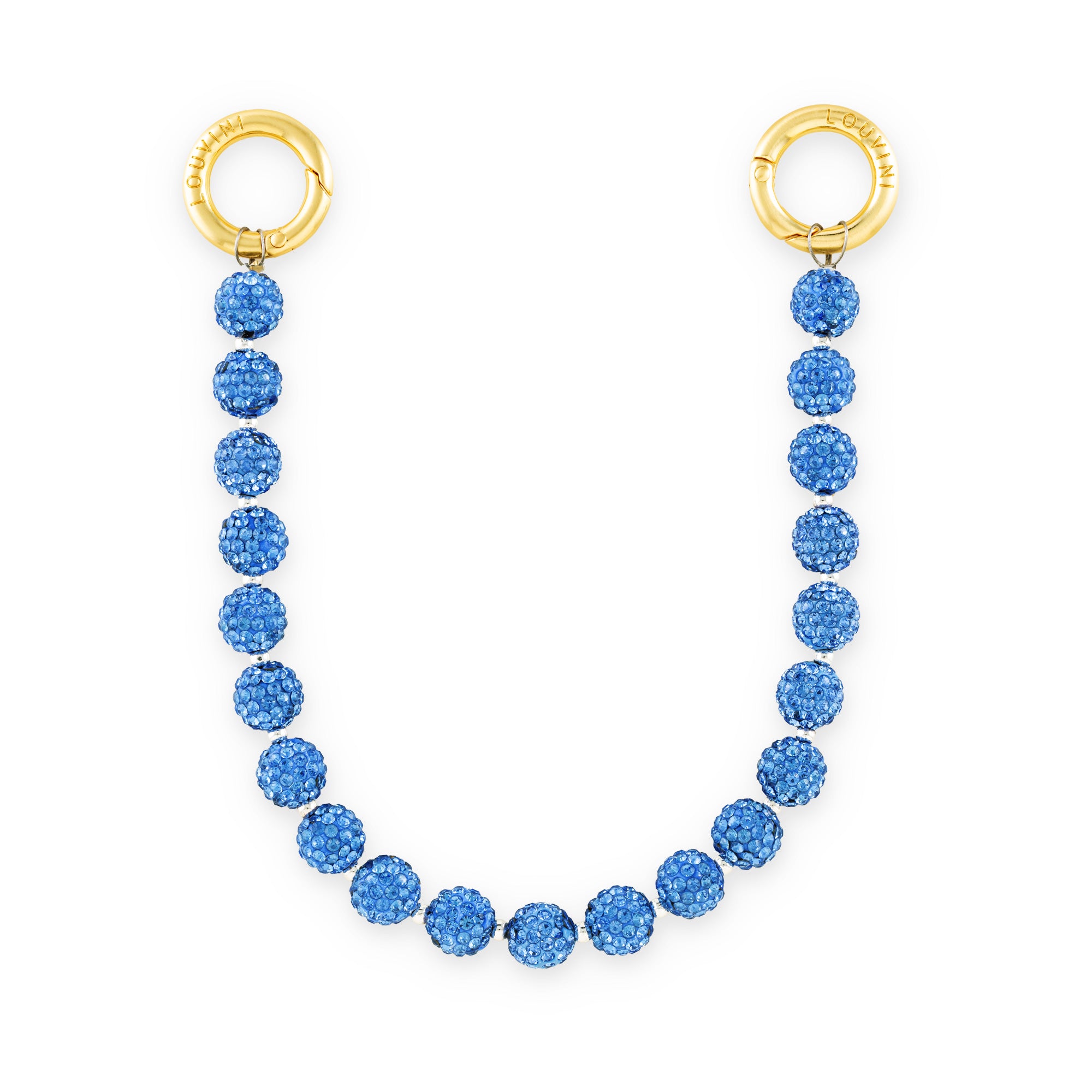 Bracelet de telephone a strass argente