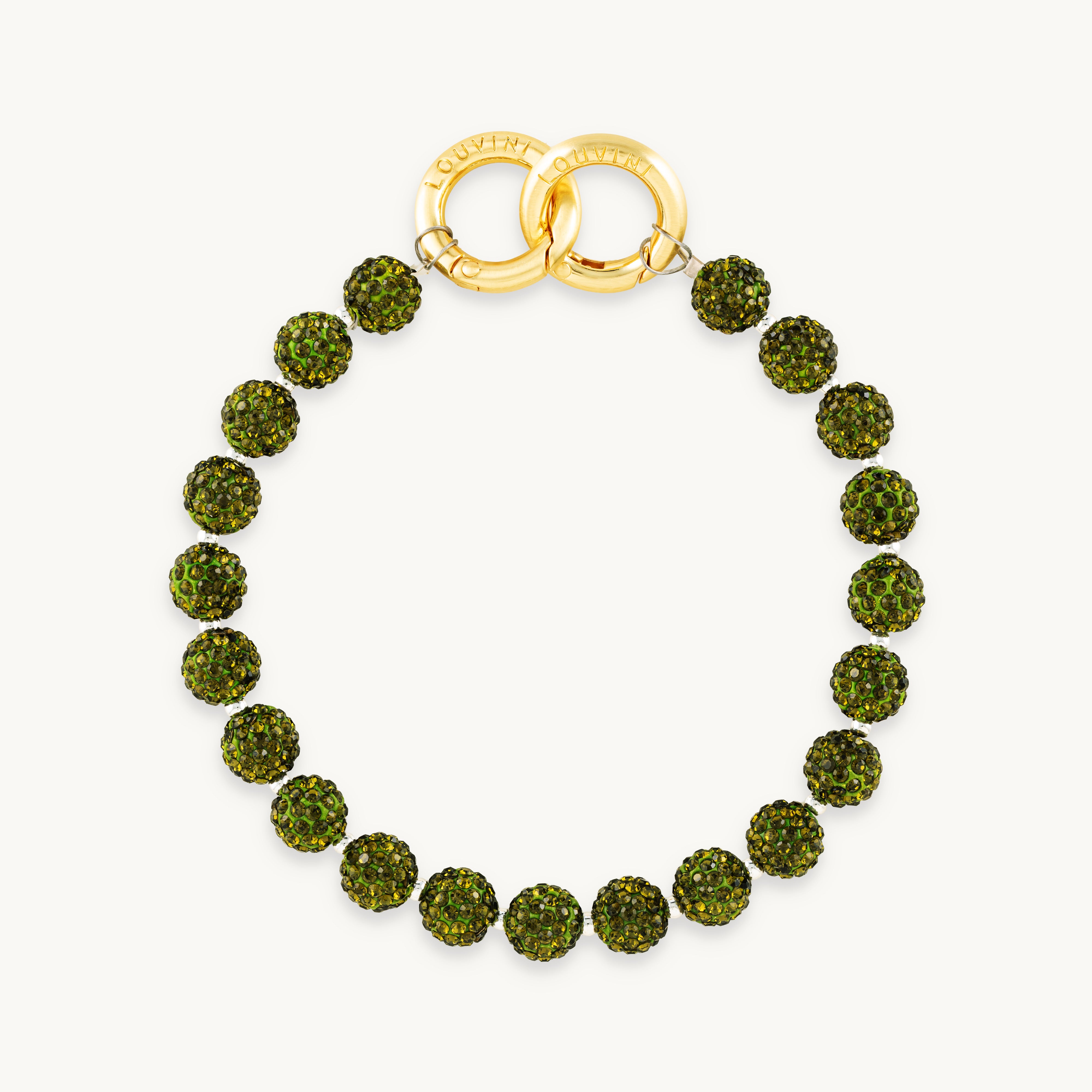 Bracelet de telephone a strass argente