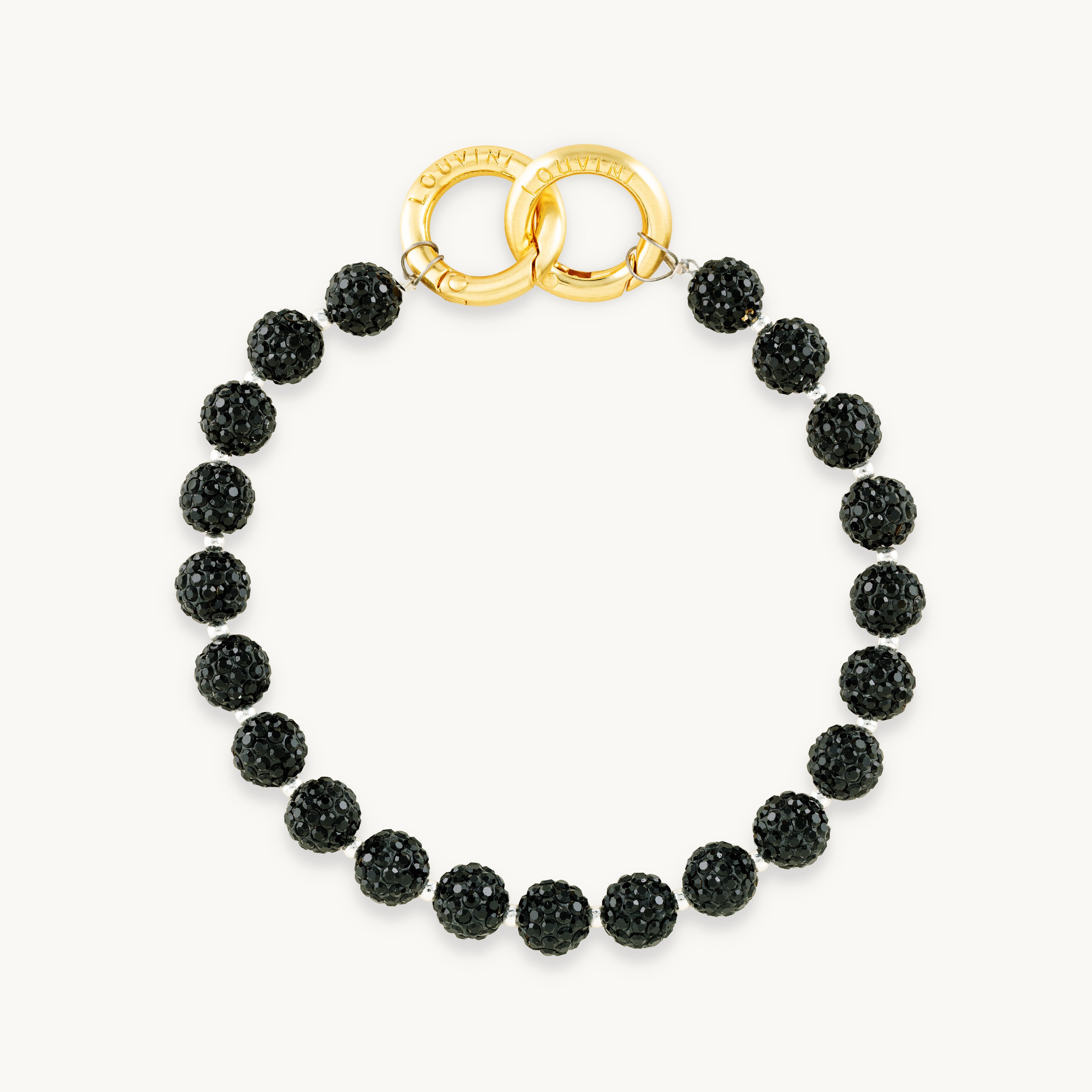 Bracelet de telephone a strass argente