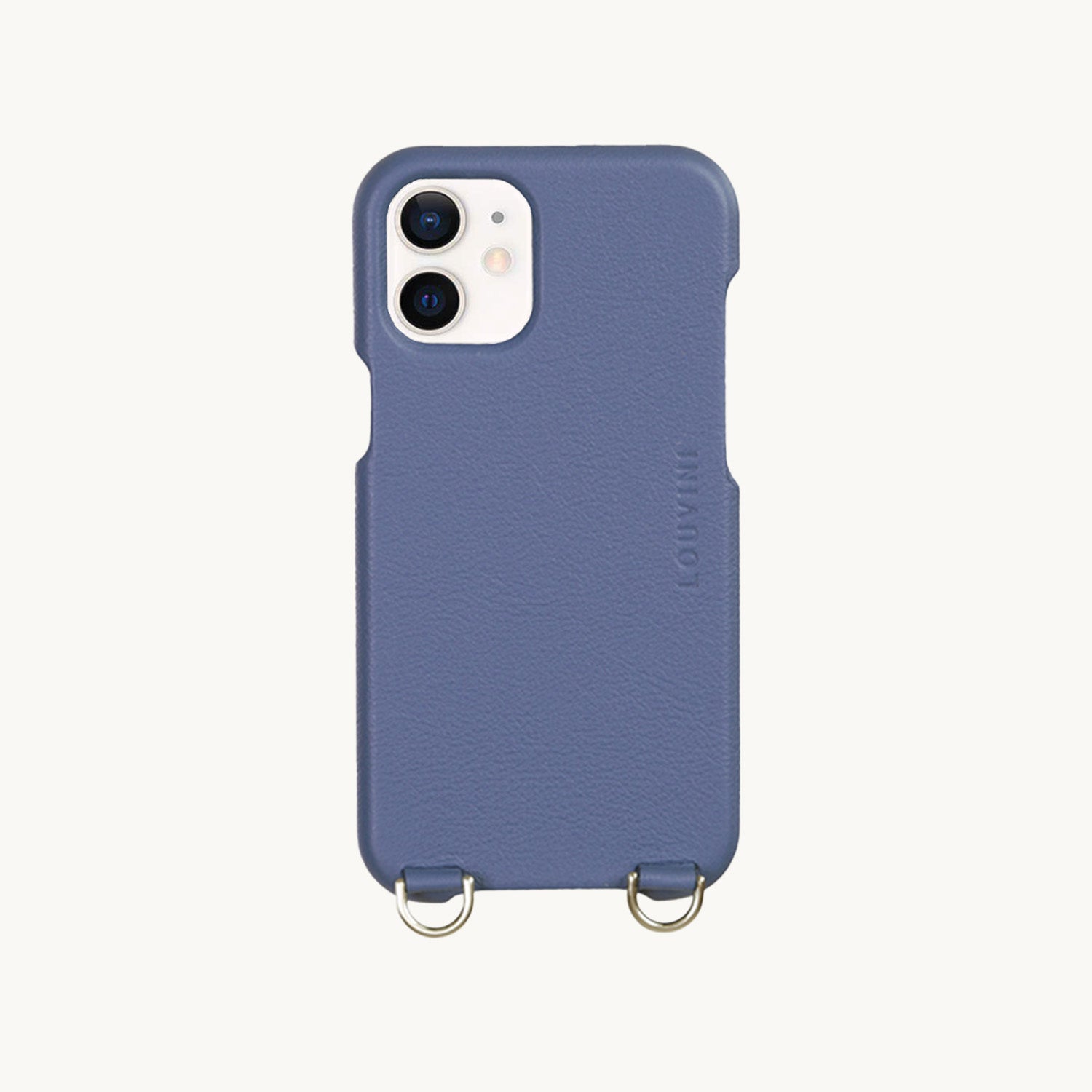 Coque iPhone cuir PETIT LOU - Bleu (iPhone 13 Mini)