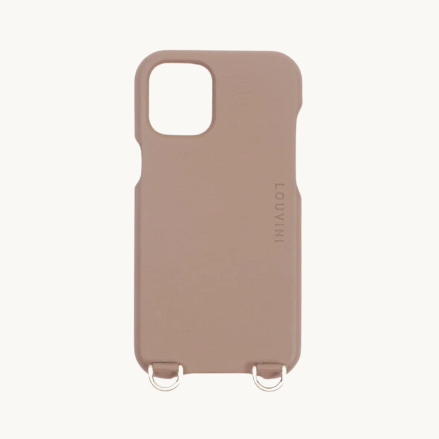 coque iphone en cuir camel personnalisable avec anneaux