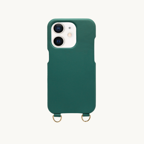 Coque iPhone cuir PETIT LOU - Émeraude (iPhone 12 & 13 Mini)