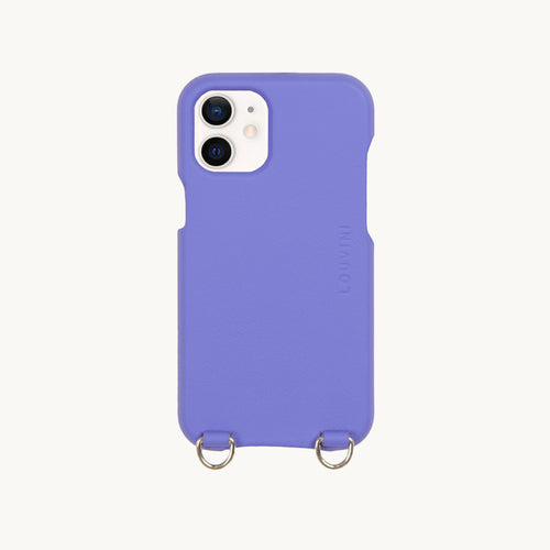 Coque iPhone cuir PETIT LOU - Violet (iPhone 12 & 13 Mini)