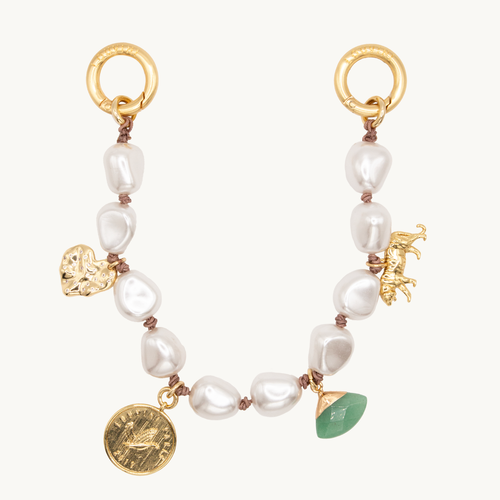 Bracelet pour téléphone en perle avec des charms