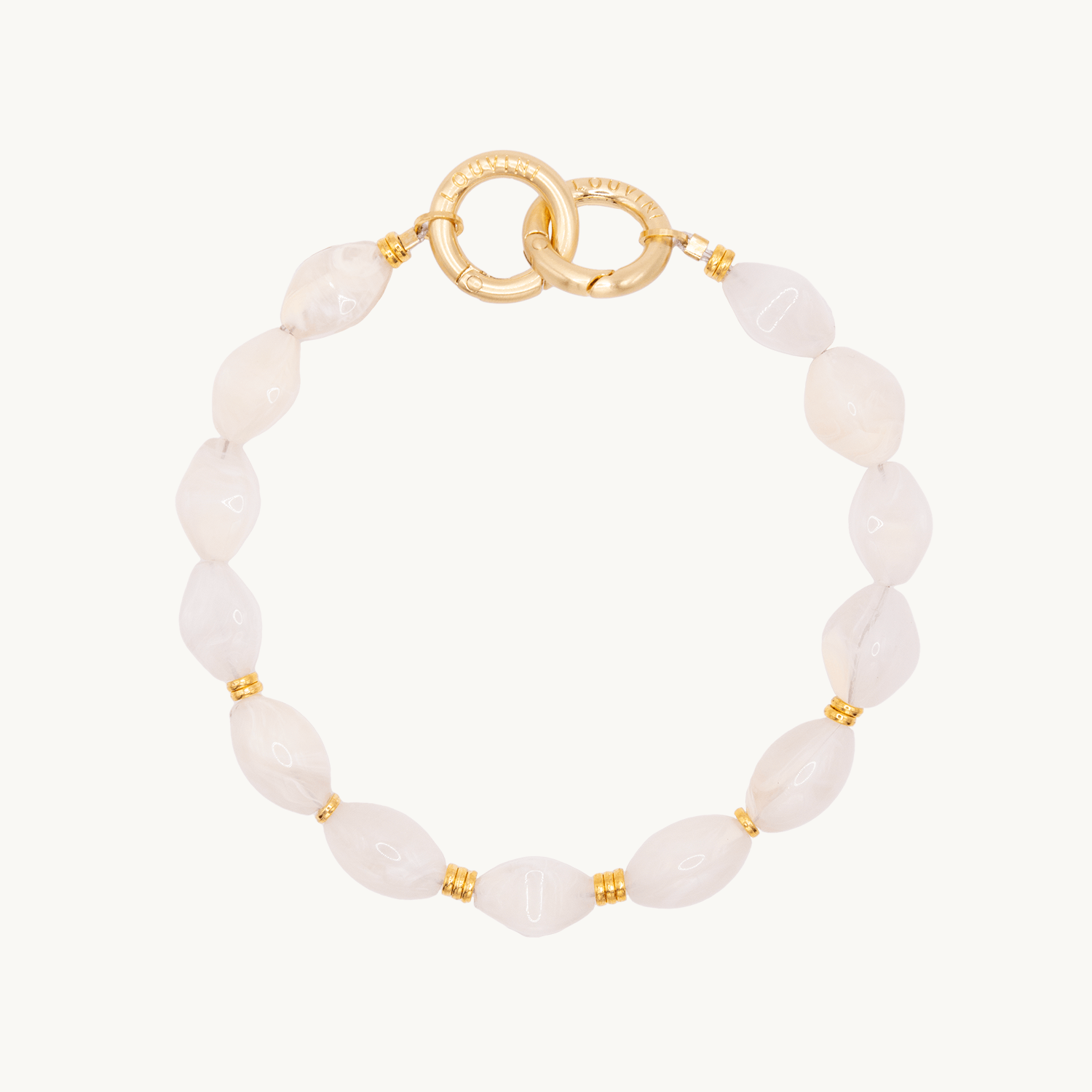 Bracelet de téléphone en résine beige