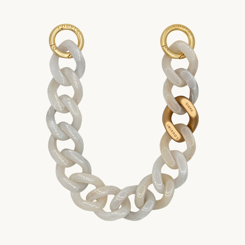 Bracelet de téléphone en résine blanc marbre