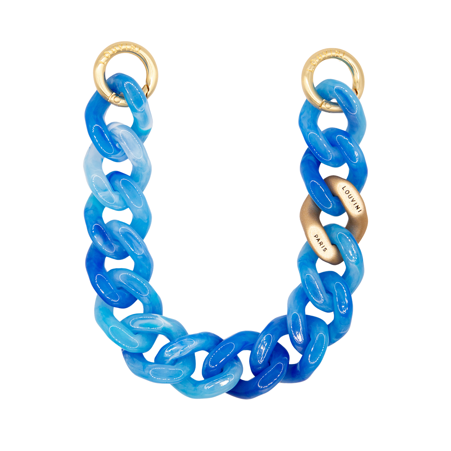 Bracelet de téléphone en résine bleuette