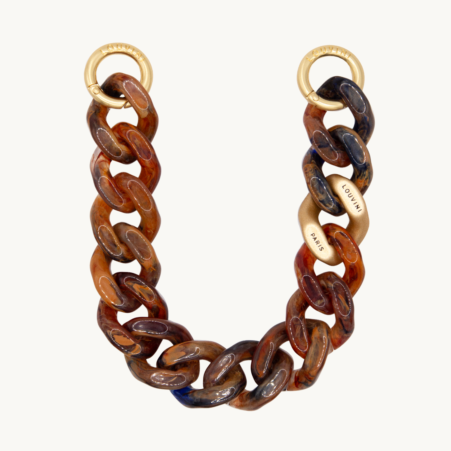 Bracelet de téléphone en résine brun