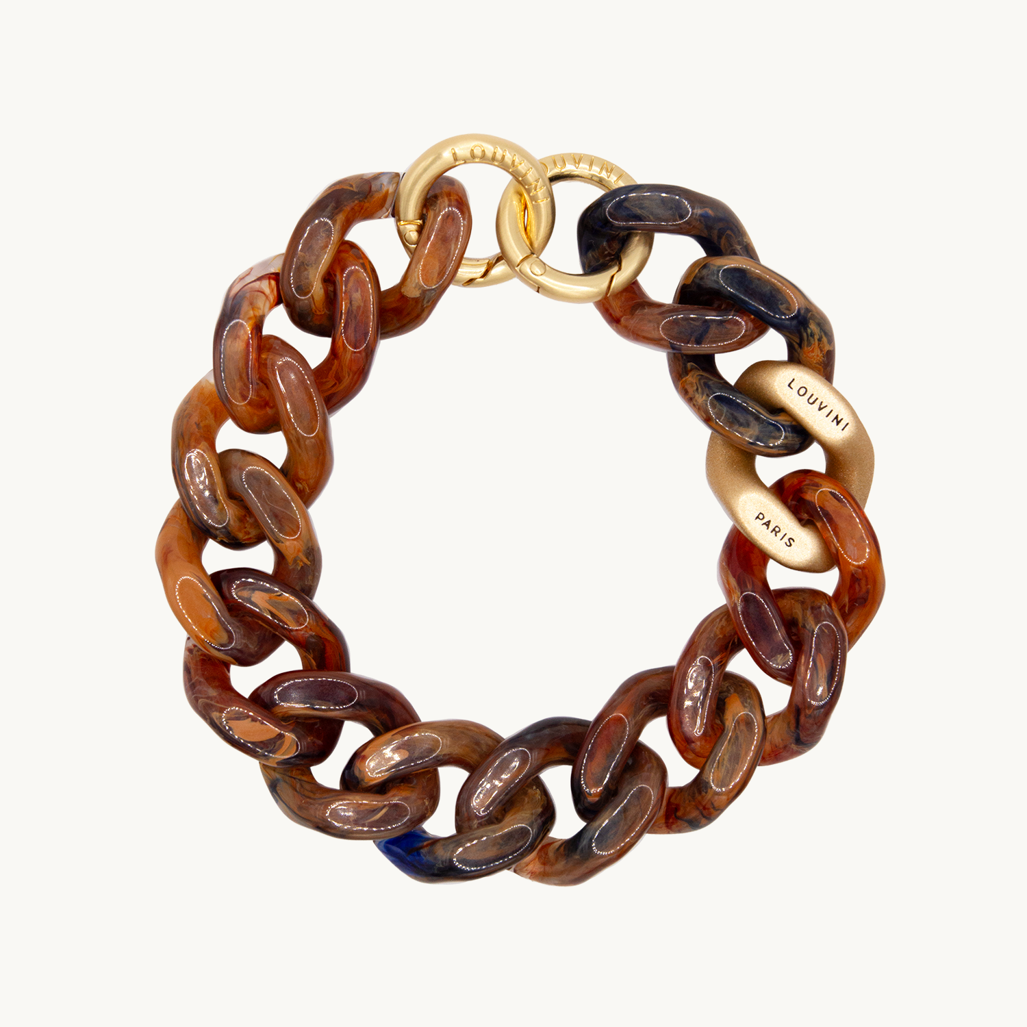 Bracelet de téléphone en résine brun