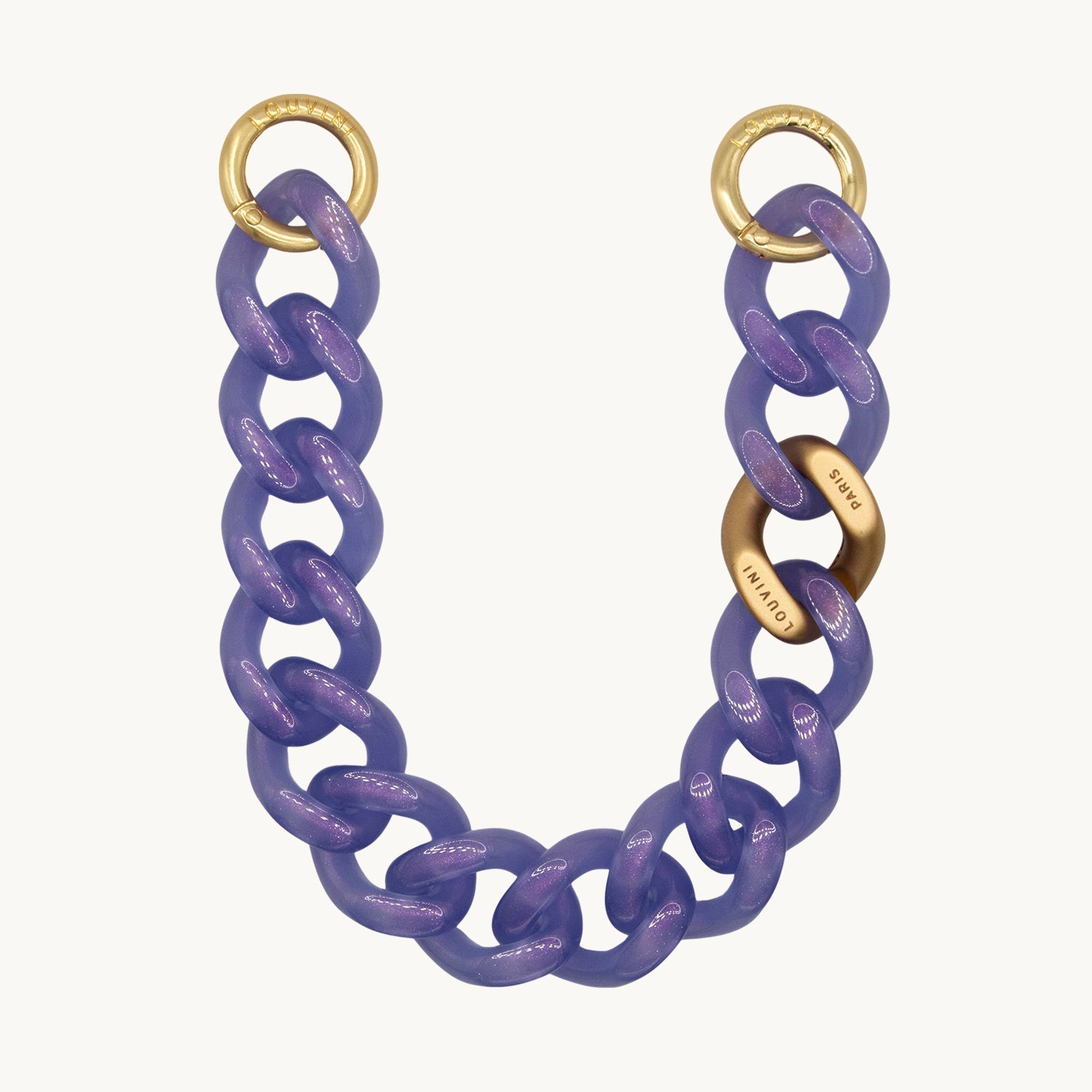 Bracelet de téléphone en résine mauve glacé