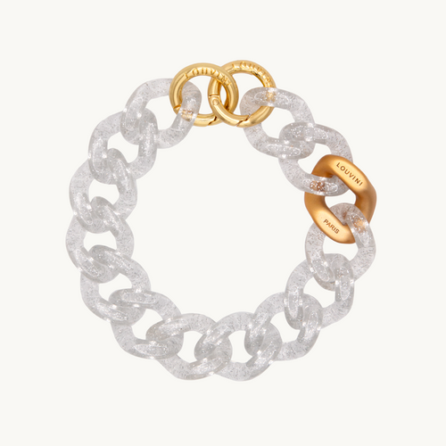 Bracelet de téléphone en résine transparent paillette