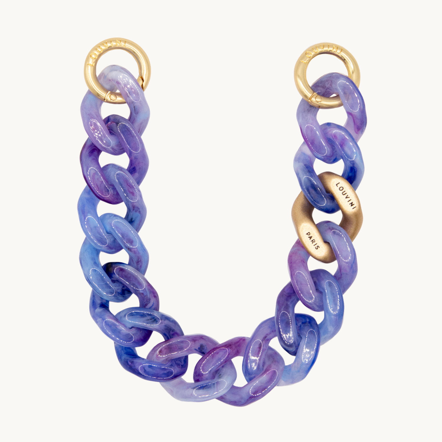 Bracelet de téléphone en résine violet