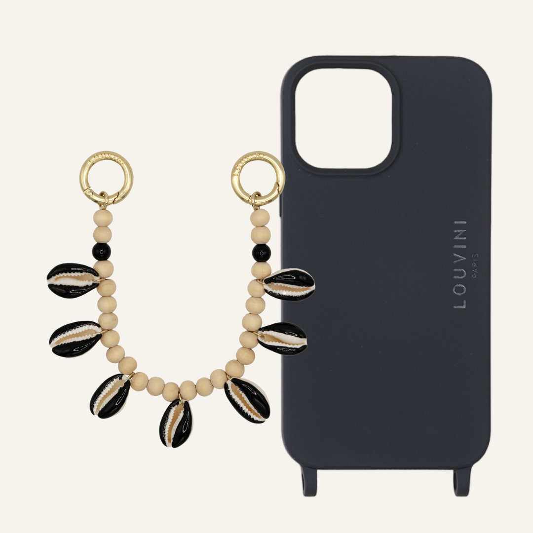 Milo Black iPhone Case & Petit Moana Shell Chain