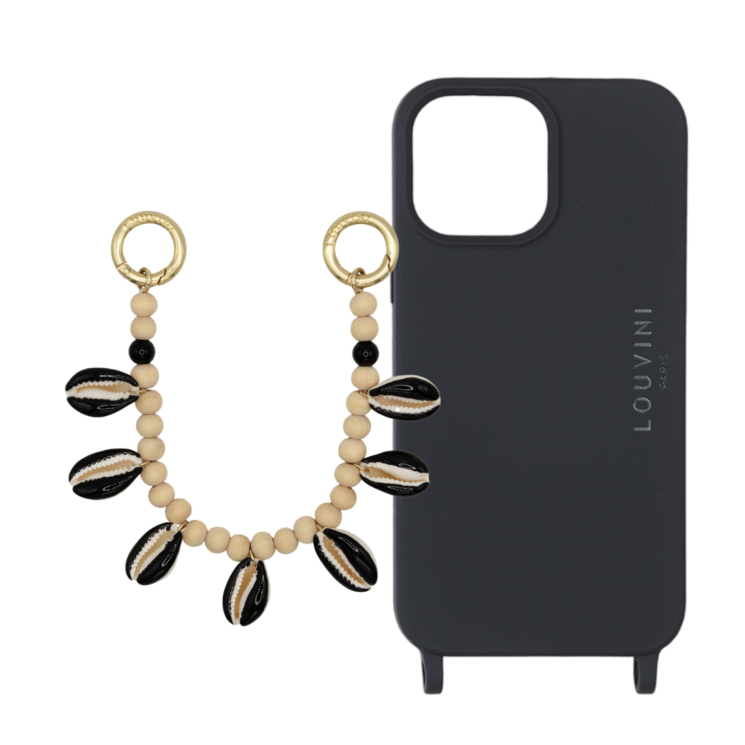 Milo Black iPhone Case & Petit Moana Shell Chain