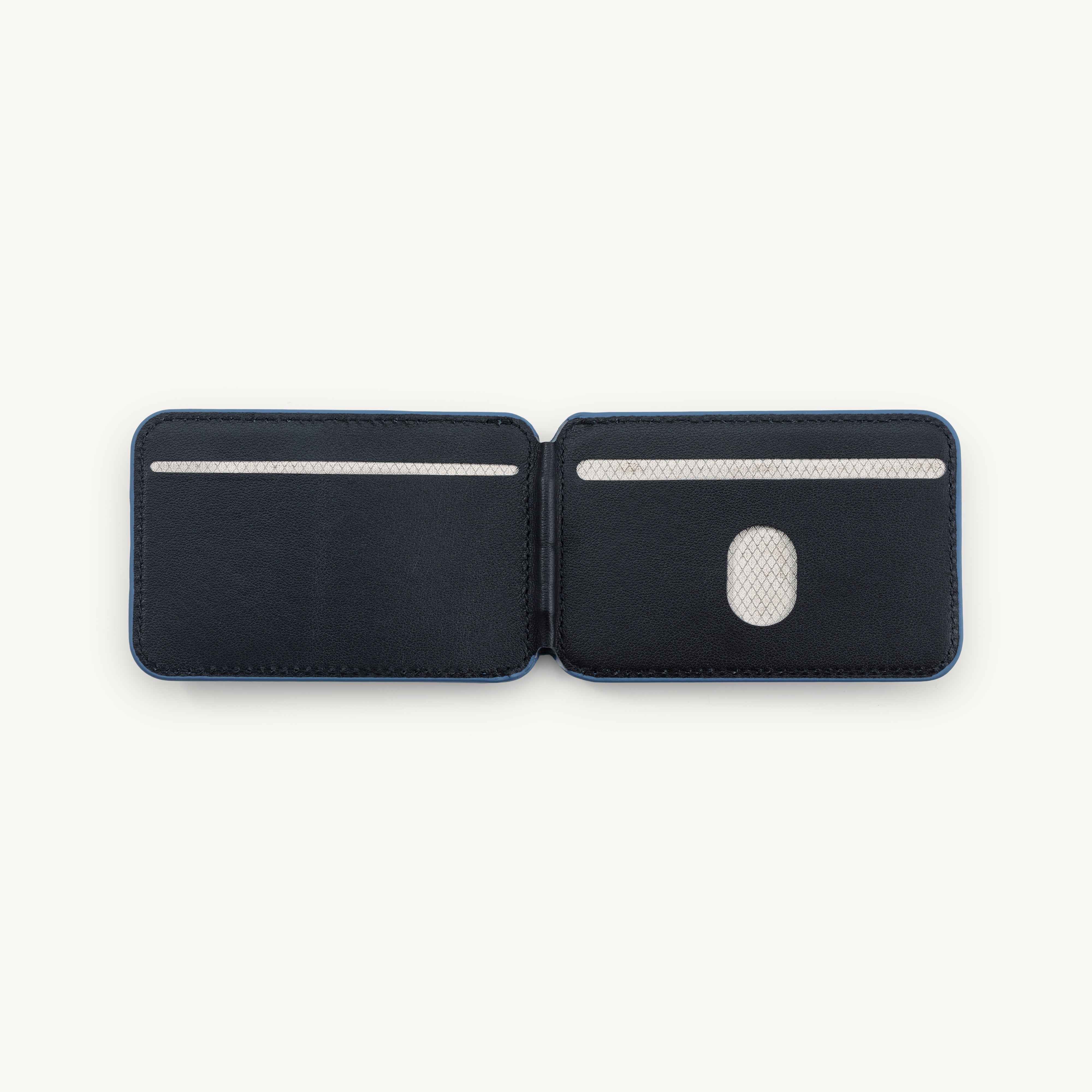 Porte-cartes MagSafe bleu pour coque de téléphone, accessoire pratique et tendance