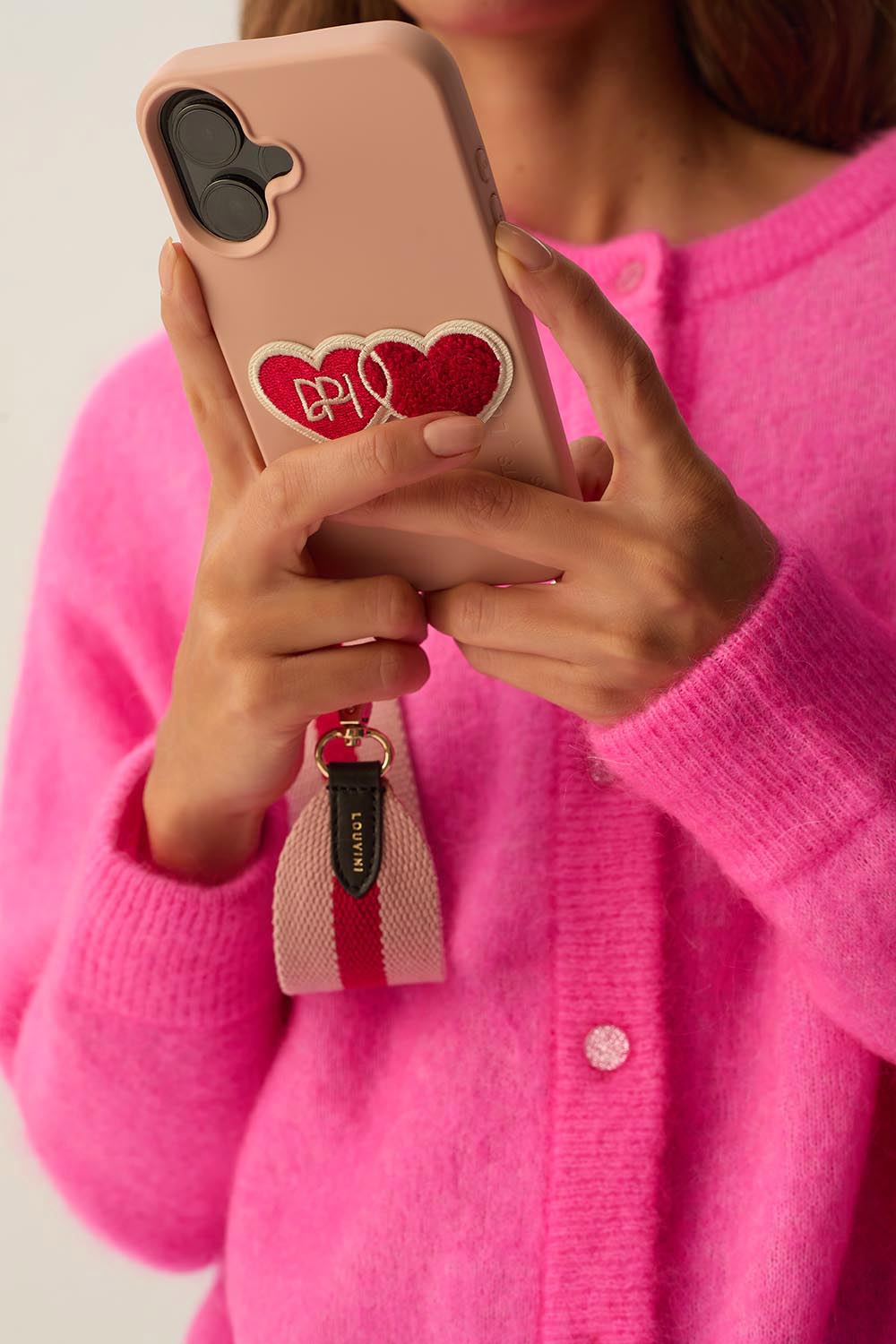 Coque iPhone MagSafe avec anneaux MILO x Des Petits Hauts - Rose