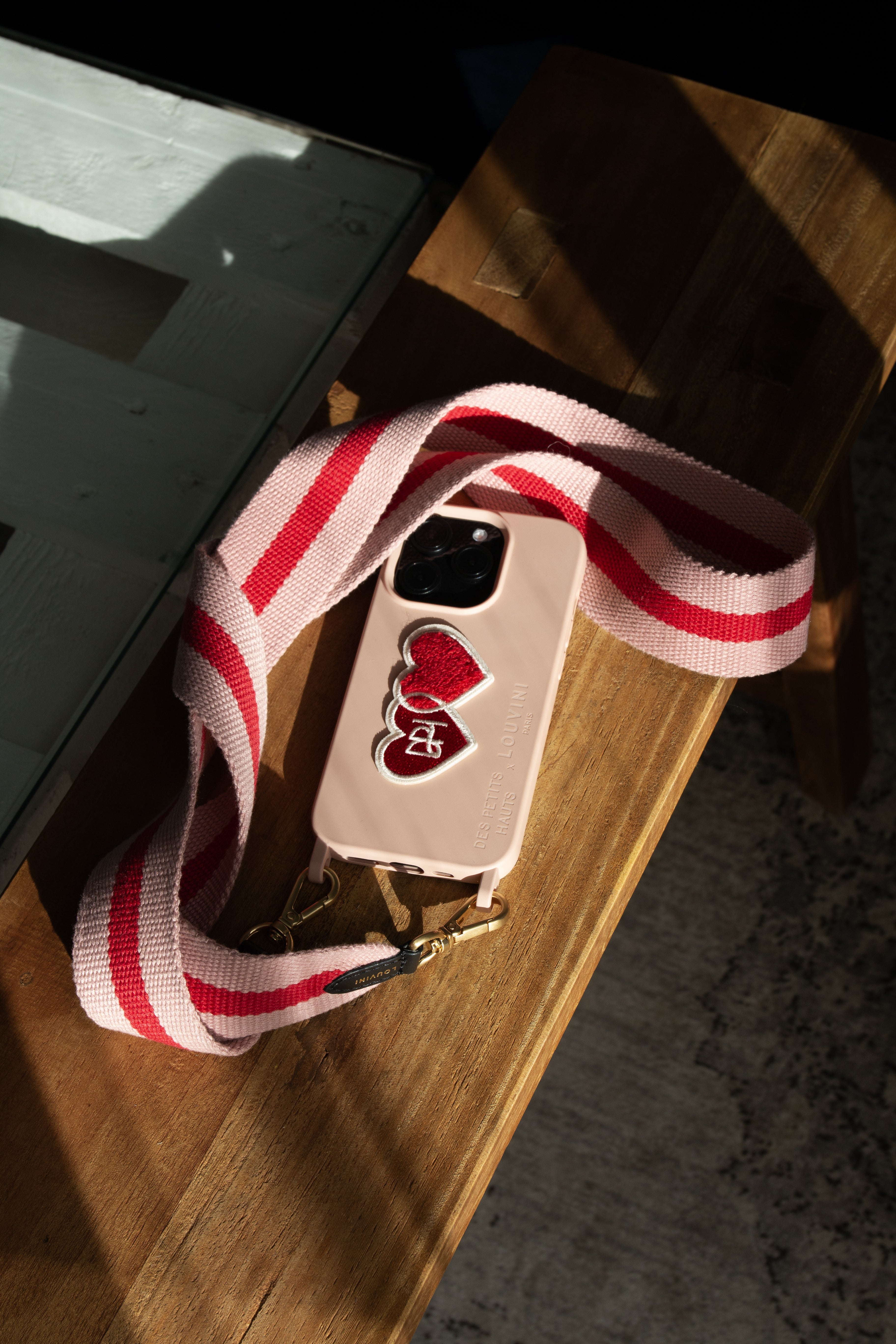 Coque iPhone MagSafe avec anneaux MILO x Des Petits Hauts - Rose